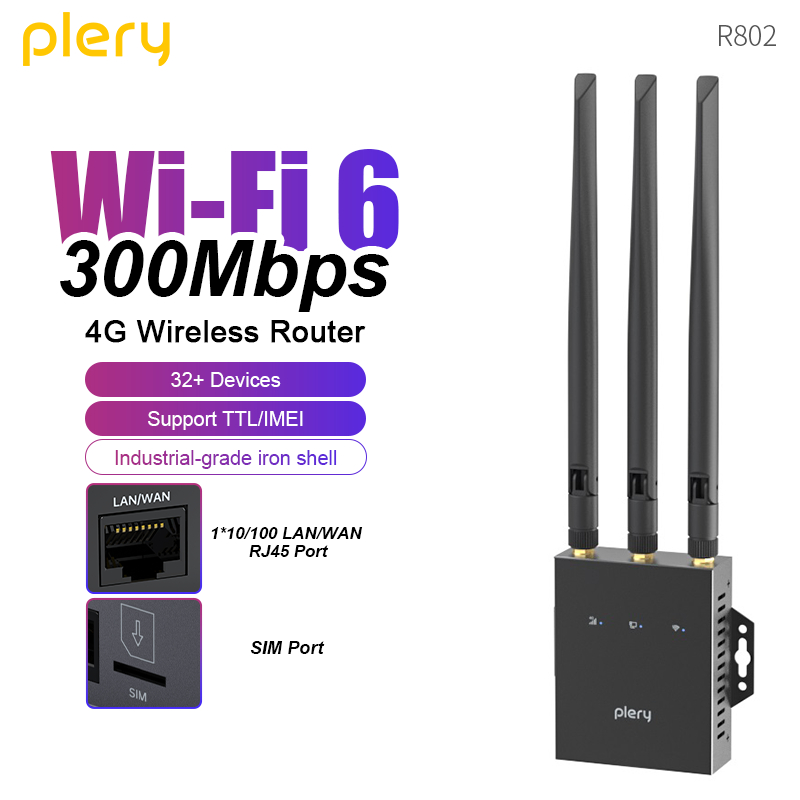 Industrial 4G Router Vpn - Roteador WiFi PLERY CAT4 4G LTE
