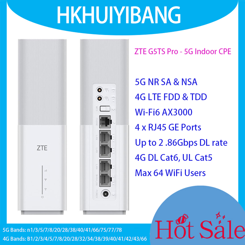 Roteador sem fio ZTE 5G CPE G5 - 4G Lte Modem Cat6 External Antenna avaliação e preço