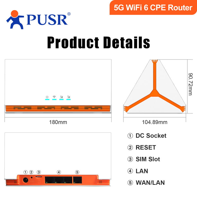 Roteador WiFi6 Dual Band 4G/5G - 4G Router Sim Card Slot Gigabit avaliação e preço