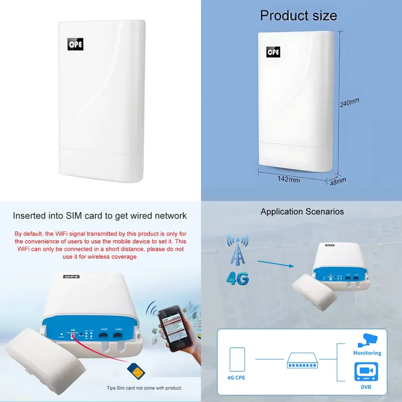 Roteador WiFi 4G CPE à Prova d - Outdoor Cpe 4G Directional Antenna avaliação e preço