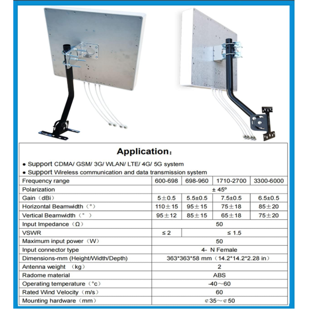 Antena Direcional Externa 5G W - Lte Antenna Mimo 4X4 Outdoor avaliação e preço