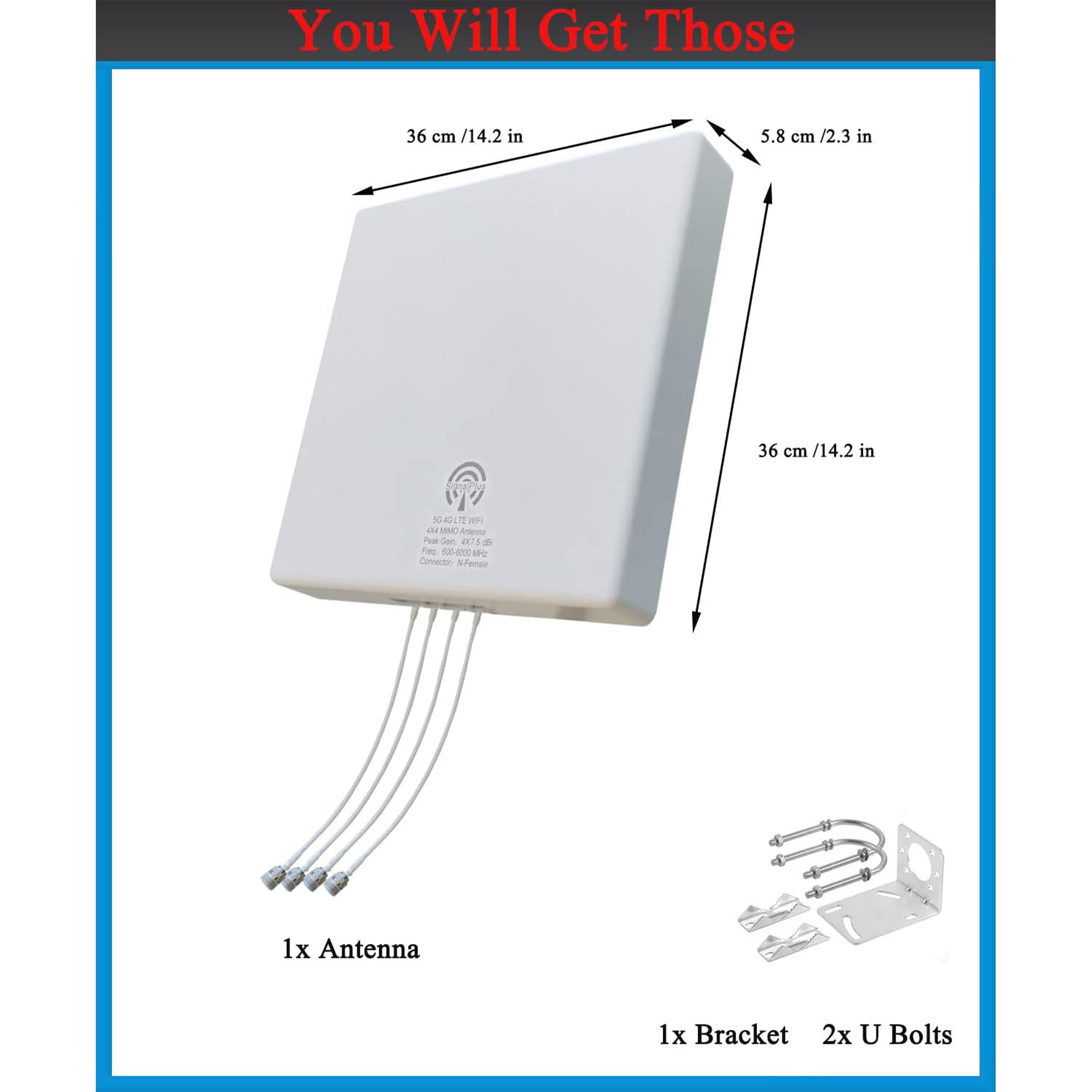 Antena Direcional Externa 5G W - Lte Antenna Mimo 4X4 Outdoor avaliação e preço
