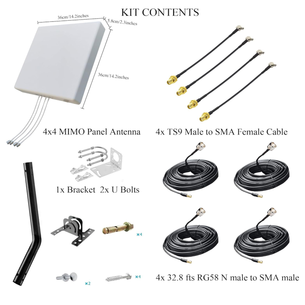 Kit de Antenas Direcionais MIM - Lte Antenna Mimo 4X4 Outdoor avaliação e preço